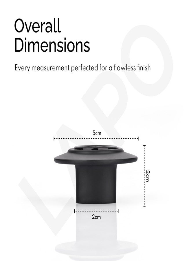 LAPO 3 Piece Modern Black Cabinet Knobs, Round Easy-Grip Knobs for Wardrobe, Drawers & Home Furniture, Quick DIY Installation, 3 Years Warranty (Black Glossy Finish) - Image 2