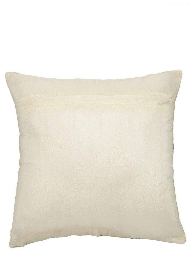 AEROHAVEN™ Set of 5 Floral Decorative Hand Made Jute Throw/Pillow Cushion Covers - CC23 - (Multicolor, 16 Inch x 16 Inch) - Image 5