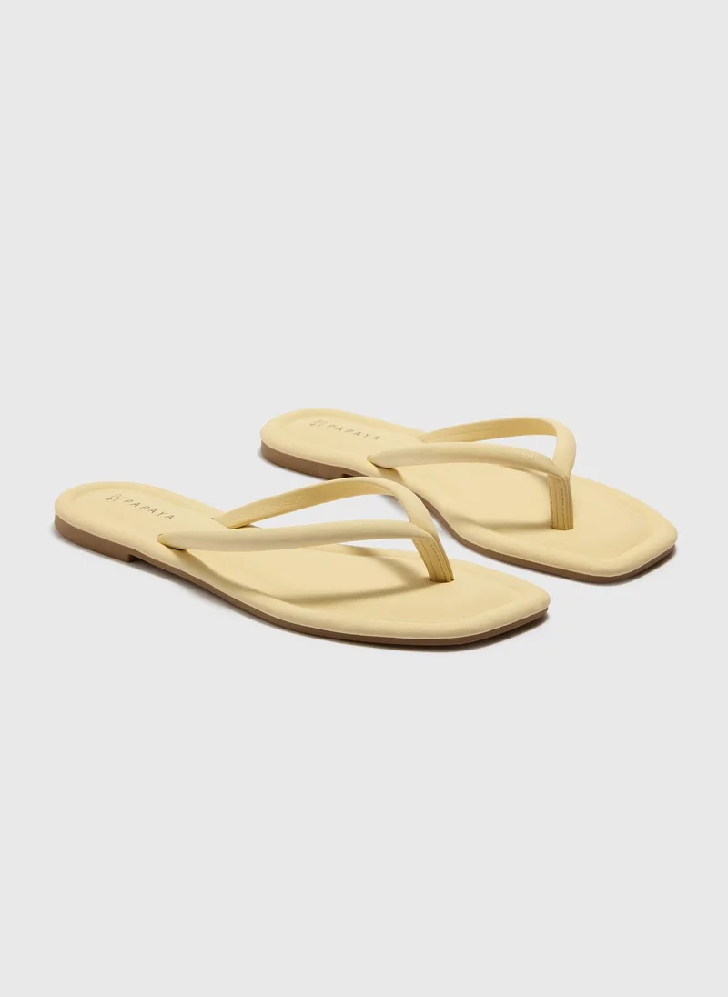 Matalan Yellow Toe Post Sandals
