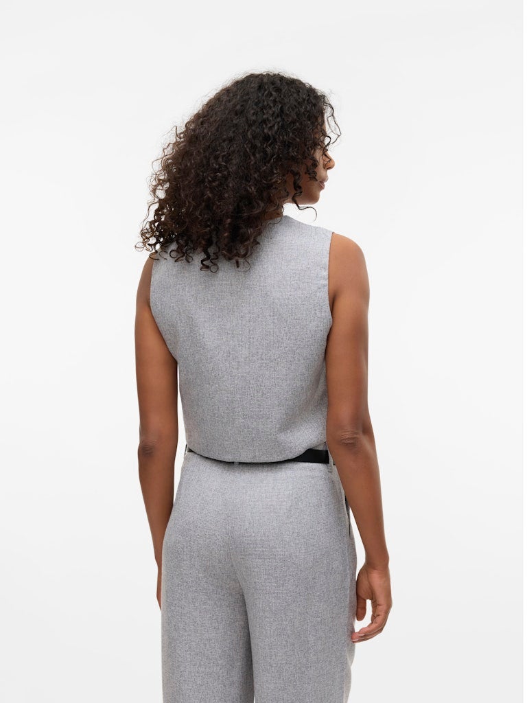 VERO MODA VMTAMMI SL TWEED WAISTCOAT - Image 3