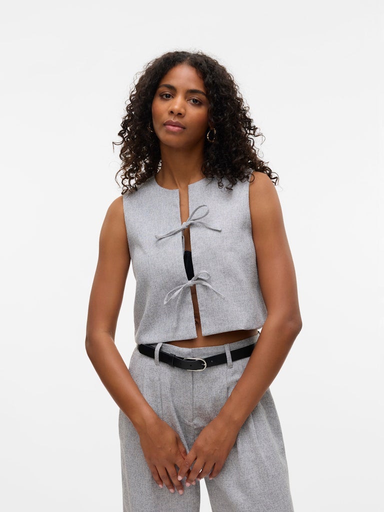 VERO MODA VMTAMMI SL TWEED WAISTCOAT - Image 2