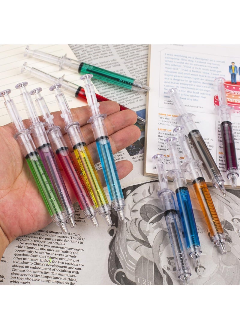 phomemo 12 Pack Multi-Color Syringe PenRetractable, Fun Multi Color Novelty Pen for Nurses, Nursing Student School Supplies - Image 5
