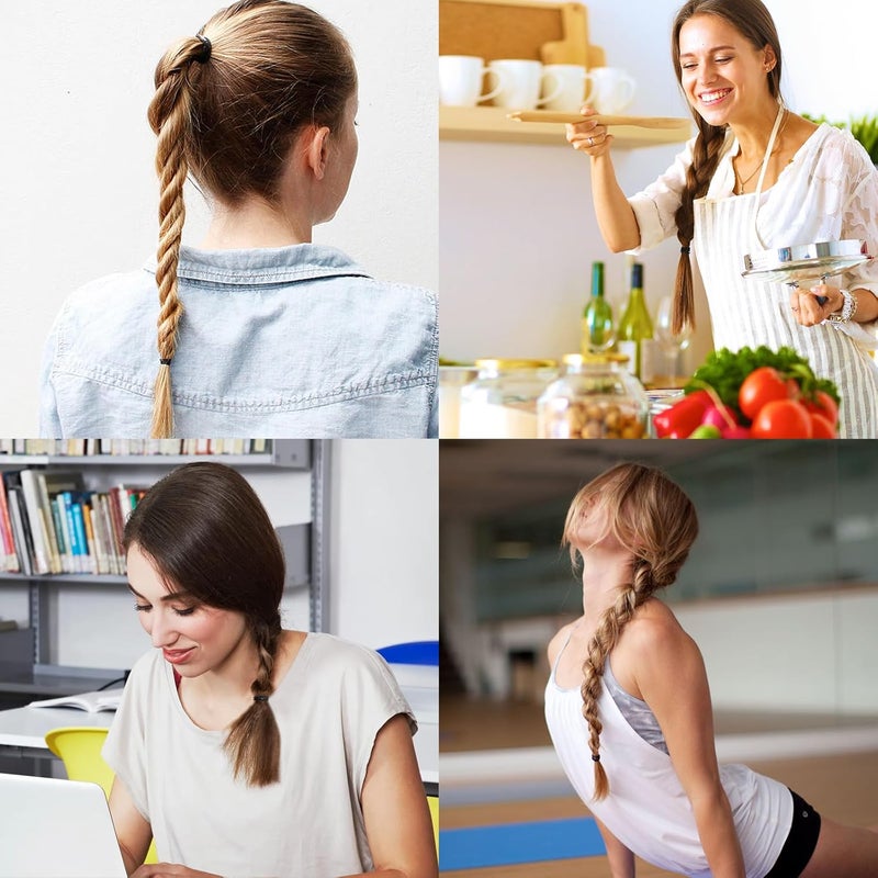 أربطة شعر مرنة ناعمة من سكاي شاين 1000 قطعة - أربطة مطاطية صغيرة للأطفال، الرضع والأطفال، حوامل ذيل حصان لطيفة للتضفير وتصفيف الشعر (أسود) - Image 5