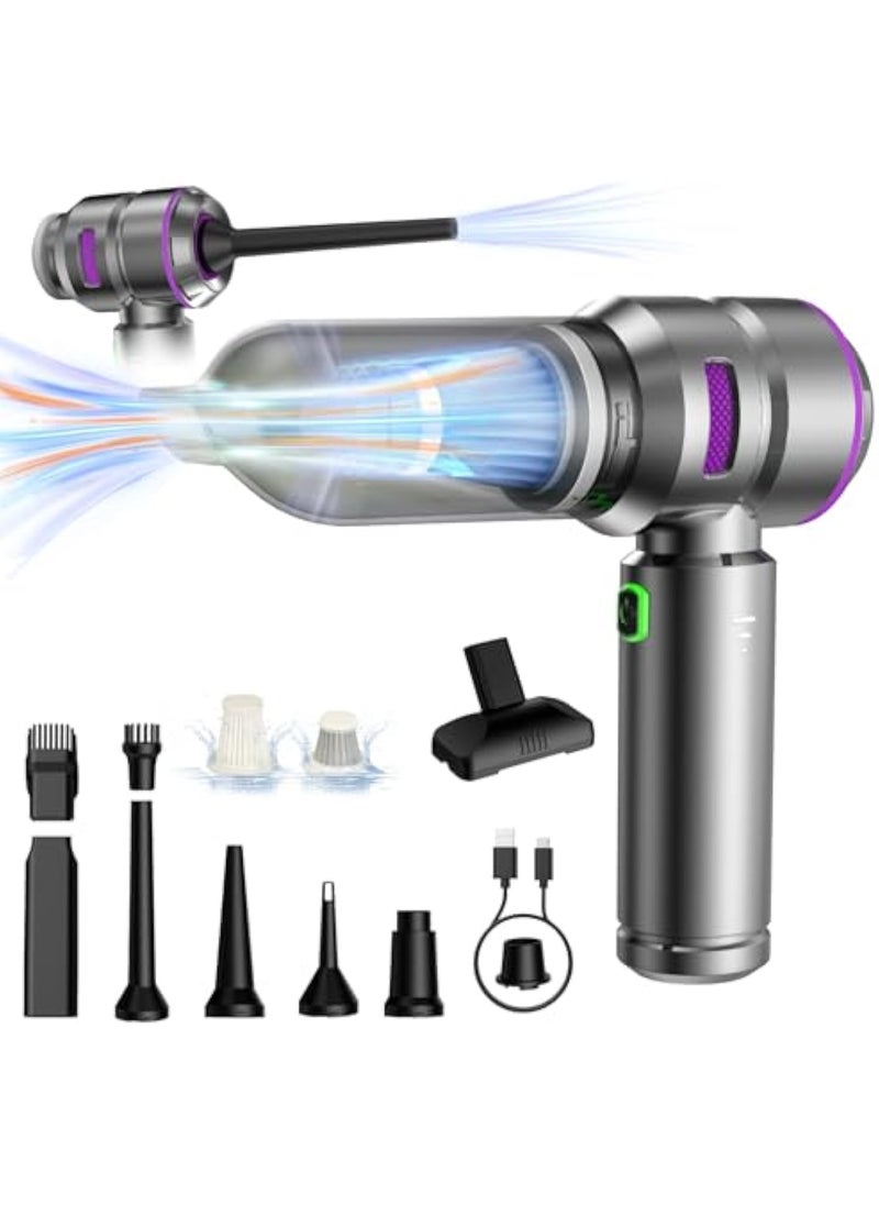 Apexll Cordless Handheld Vacuum Cleaner with 16kPa Suction – 4-in-1 Air Duster, Blower & Inflator – 110W Brushless Motor, Type-C Rechargeable, Lightweight Mini Car Vacuum for Home & Pet Hair  - Image 1