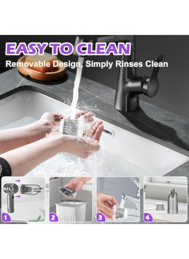 Apexll Cordless Handheld Vacuum Cleaner with 16kPa Suction – 4-in-1 Air Duster, Blower & Inflator – 110W Brushless Motor, Type-C Rechargeable, Lightweight Mini Car Vacuum for Home & Pet Hair  - Image 5