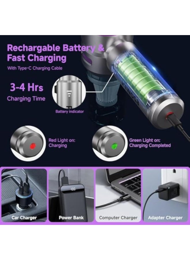 Apexll Cordless Handheld Vacuum Cleaner with 16kPa Suction – 4-in-1 Air Duster, Blower & Inflator – 110W Brushless Motor, Type-C Rechargeable, Lightweight Mini Car Vacuum for Home & Pet Hair  - Image 2