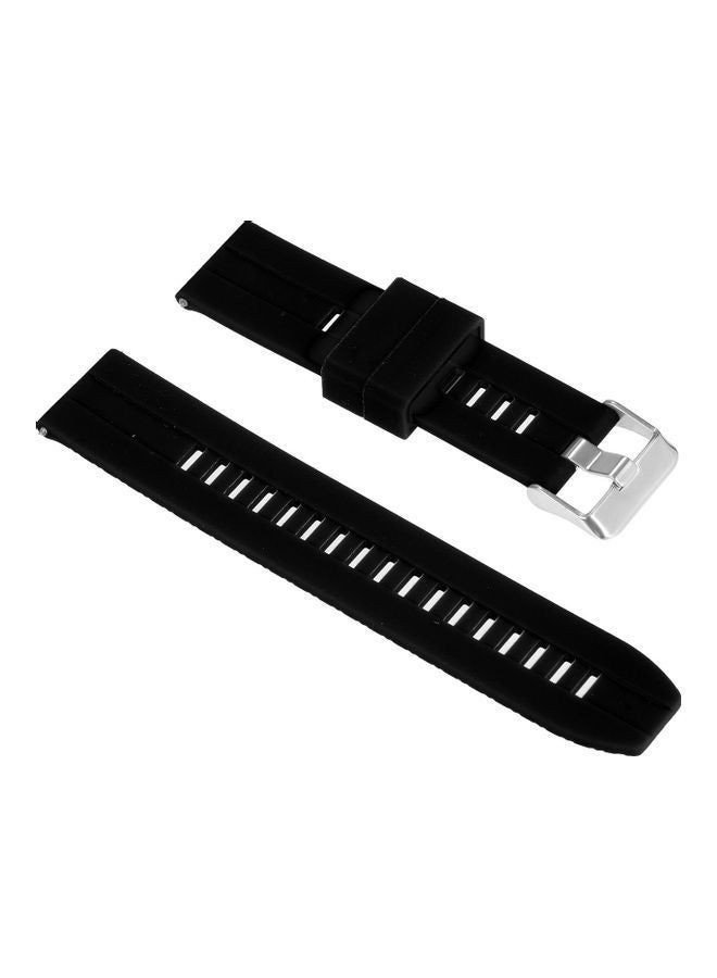 NIBEMINENT Silicone Watch Band For Smart 22millimeter Black - Image 2