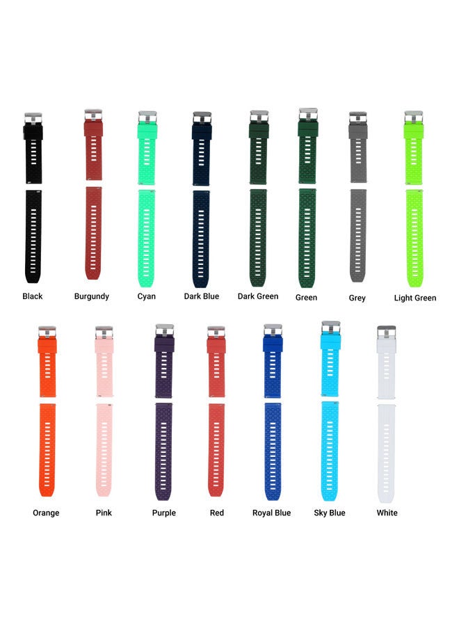 NIBEMINENT Silicone Watch Band For Smart 22millimeter Black - Image 3