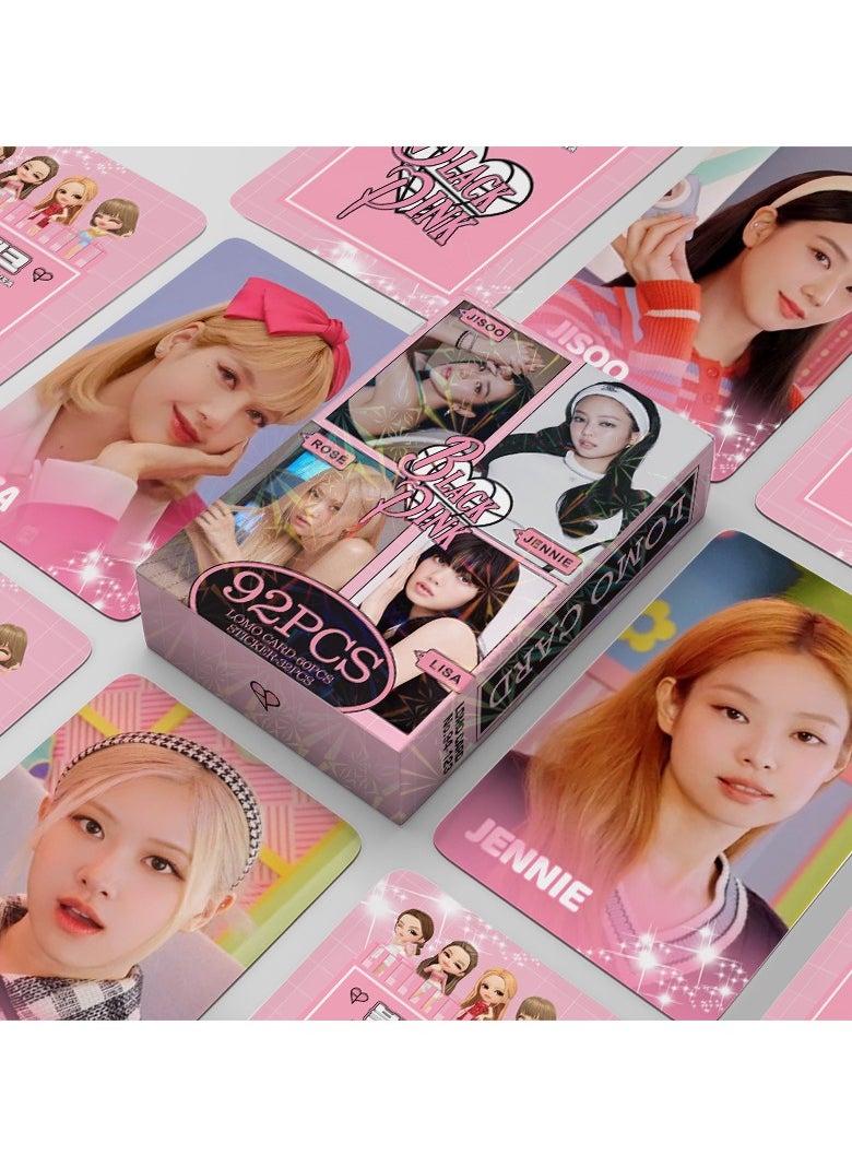 EHOME 92Pcs Blackpink Lomo Card And Sticker  - Image 1