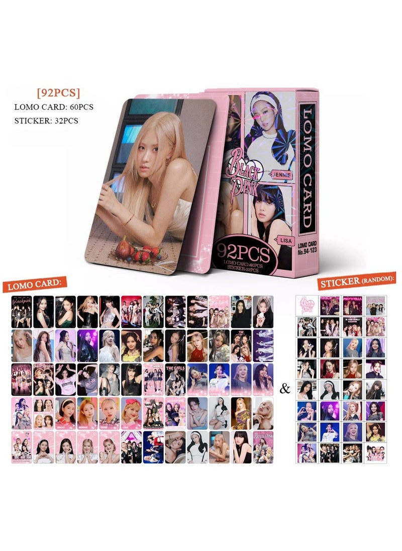 EHOME 92Pcs Blackpink Lomo Card And Sticker  - Image 2