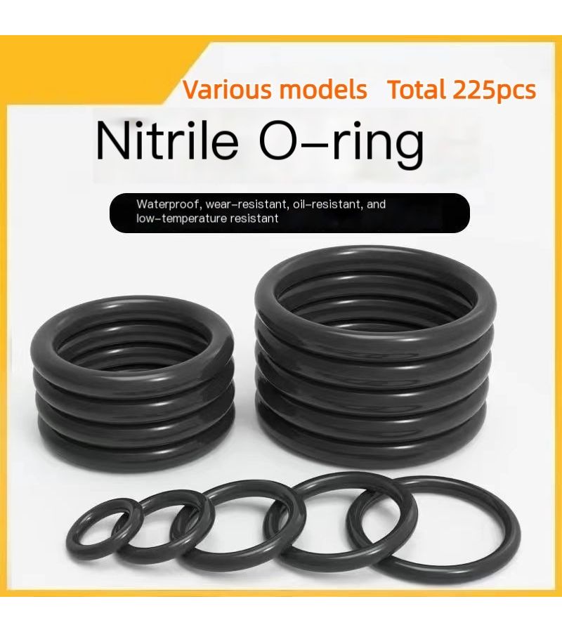 18 مقاسًا من 90 إلى 225 قطعة مجموعة حلقات مطاطية O-Ring عالية الجودة كحشوات مانعة للتسرب لإصلاحات السيارات والسباكة ووصلات الغاز والهواء - Image 5