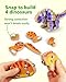 Coogam Build Your Own Dinosaurs Toy Snap Together Building Dinosaurs Playset Wooden STEM Take Apart Dinosaur Builder Montessoi Fine Motor Building Toy Gift for 3 4 5 Years Old Kids - Image 4