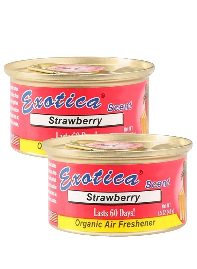 EXOTICA EXOTICA Organic Air Freshener Value Pack 2 count - Strawberry Scent  - Image 1