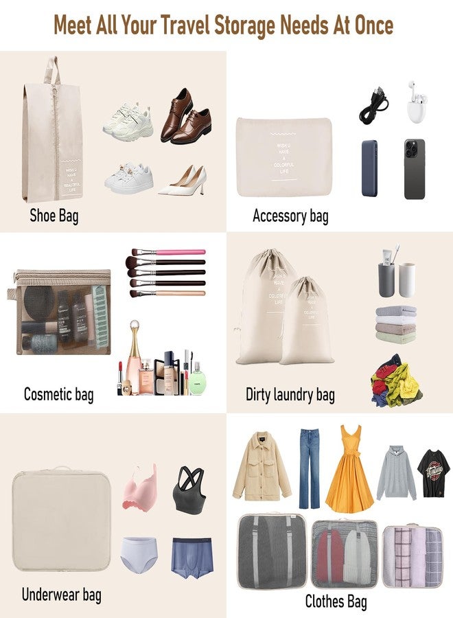 YEEYAA Packing Cubes for Travel - 10 Set Luggage Organizer Bags for Family, Mesh Breathable Travel Packing Cubes for Suitcases Durable Travel Essentials Bags Set - Image 4
