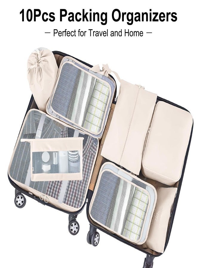 YEEYAA Packing Cubes for Travel - 10 Set Luggage Organizer Bags for Family, Mesh Breathable Travel Packing Cubes for Suitcases Durable Travel Essentials Bags Set - Image 2