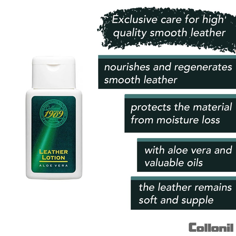 Collonil 1909 Leather Lotion 3.38 Fl Oz – Exclusive Leather Care for high quality smooth leather with Aloe Vera & valuable oils for soft & supple leather, protects against moisture loss - Image 3