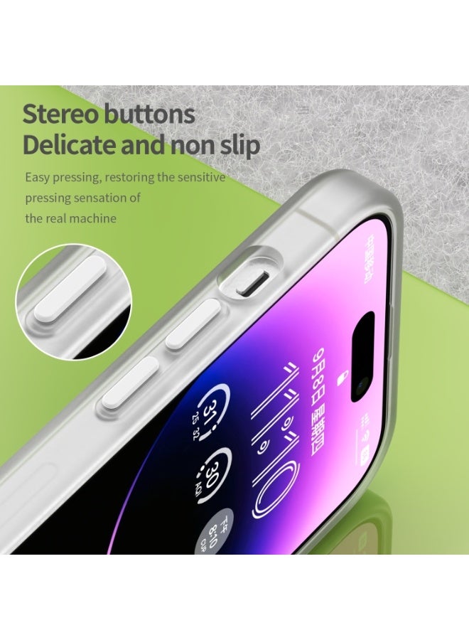 غطاء حماية خلفي مصنوع من البلاستيك المقوى مقاوم للسقوط متوافق مع هاتف أيفون 13 برو ماكس - شفاف - Image 3