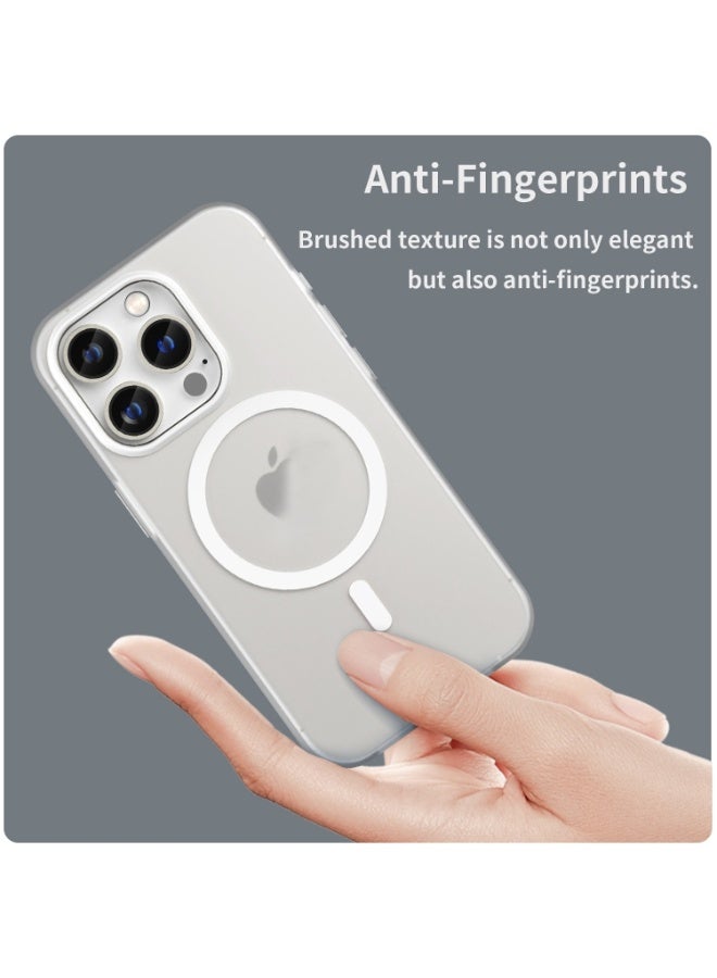 غطاء حماية خلفي مصنوع من البلاستيك المقوى مقاوم للسقوط متوافق مع هاتف أيفون 13 برو ماكس - شفاف - Image 5