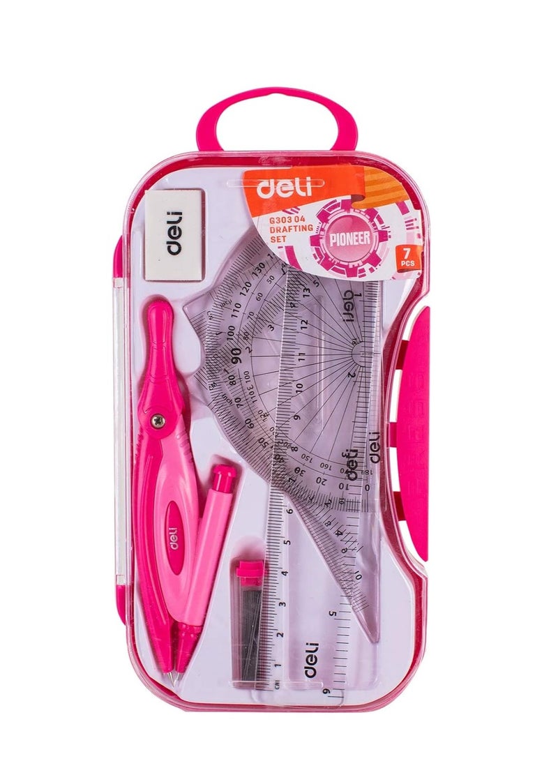 Deli طقم رسم هندسي مكون من 8 قطع بألوان متنوعة - Image 1