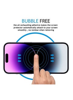 Houmt iPhone 14 Pro Max Screen Protector 9D Tempered Glass 9H Hardness HD Clear Case-friendly Shatterproof Protection Auto-alignment Frame 6.7 inch  - Image 2