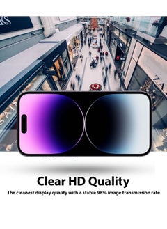 Houmt iPhone 14 Pro Max Screen Protector 9D Tempered Glass 9H Hardness HD Clear Case-friendly Shatterproof Protection Auto-alignment Frame 6.7 inch  - Image 4