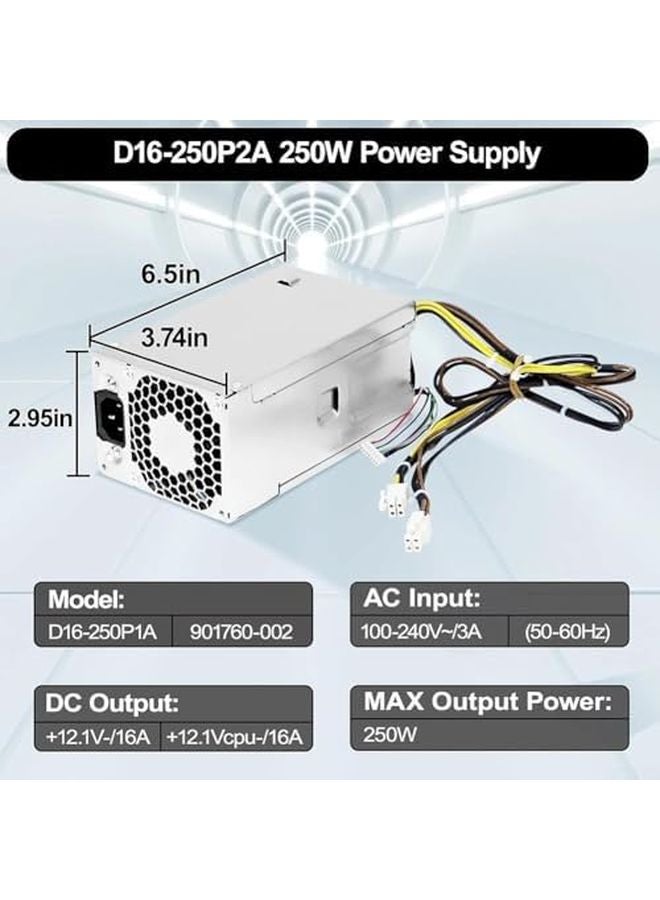 PCG002 250W Power Supply For HP ProDesk 280 282 600 800 G3 480 400 G4 Active Cooling - Image 4