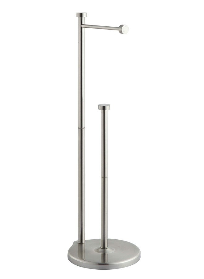 SunnyPoint Free Standing Bathroom Toilet Paper Holder Stand with Reserve, Reserve Area has Enough Space for Jumbo Roll - Image 3