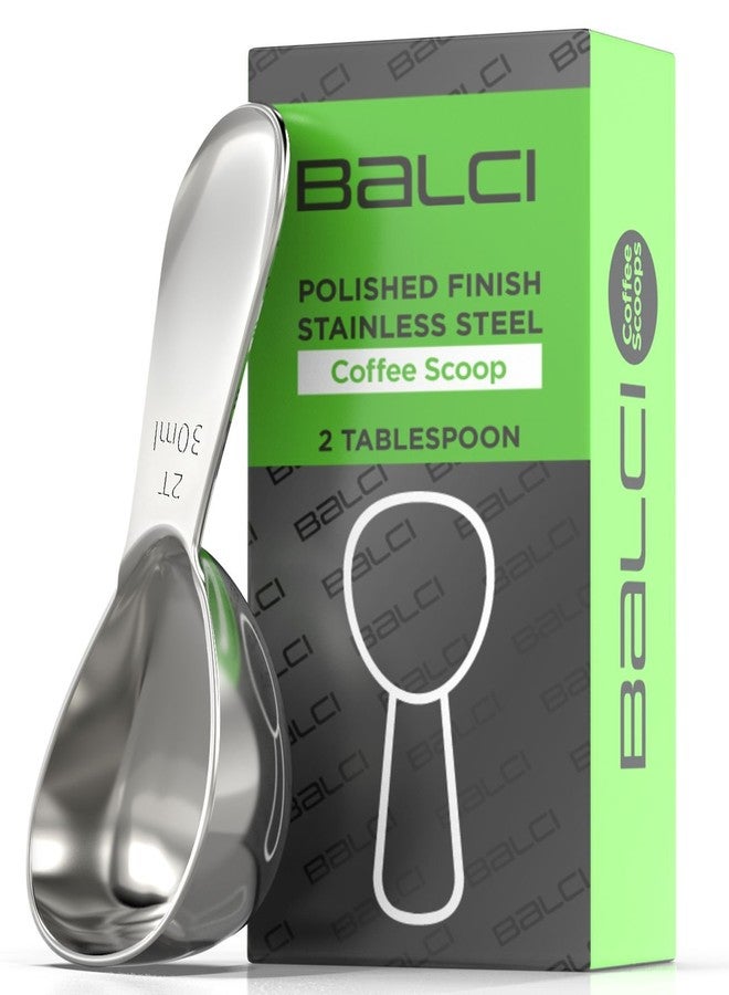 BALCI - Stainless Steel Coffee Scoop (2 Tablespoon Scoop) Exact Measuring Spoon for Coffee, Tea, Sugar, Flour and More! … - Image 1