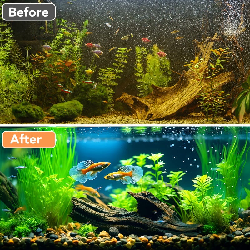 WDEFUN Aquarium Filter Media, 300 ml 2 Packs with Free Mesh Bag Organic Filtration Resin, Remove Driftwood Tannins Suitable for Freshwater and Saltwater Fish Tank - Image 5
