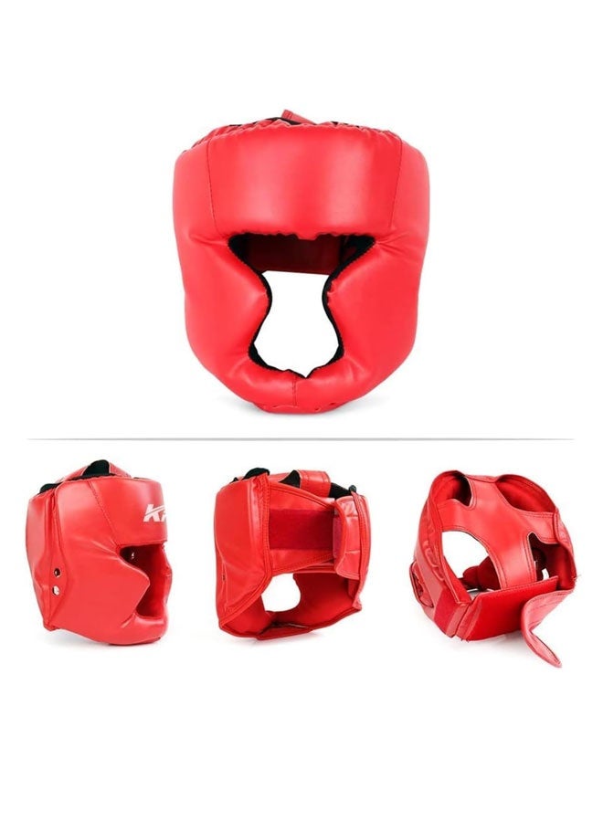 Generic Kickboxing Head Gear for MMA Training soft and Adults/Kids comfortable Sparring Martial Arts Boxing Kickboxing, Sparring, Martial Arts, Karate, Taekwondo,Muay Thai Helmet（red）  - Image 2