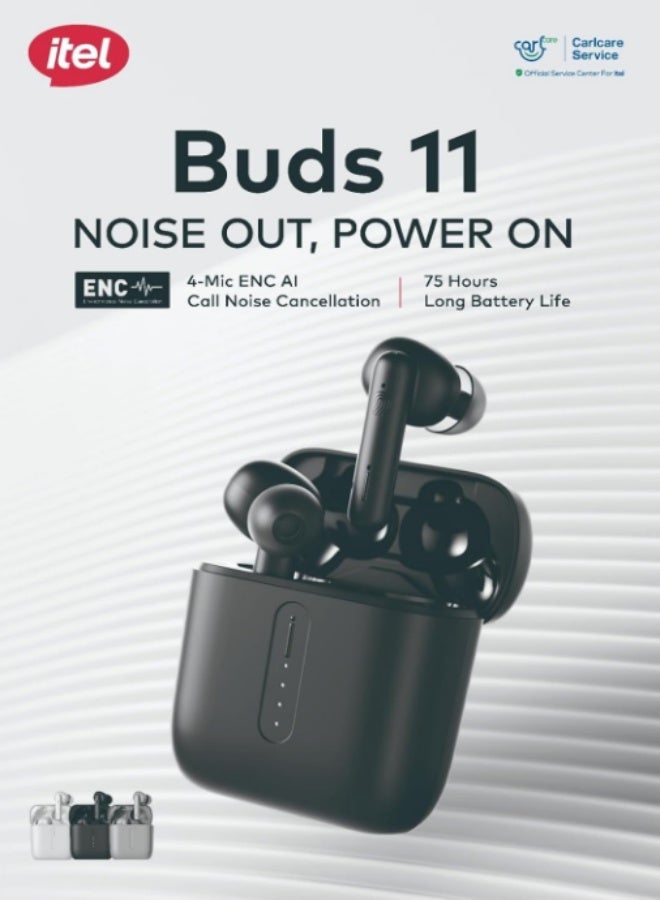 إيتيل Itel بودز ايس 11 برو - أسود داكن - Image 3