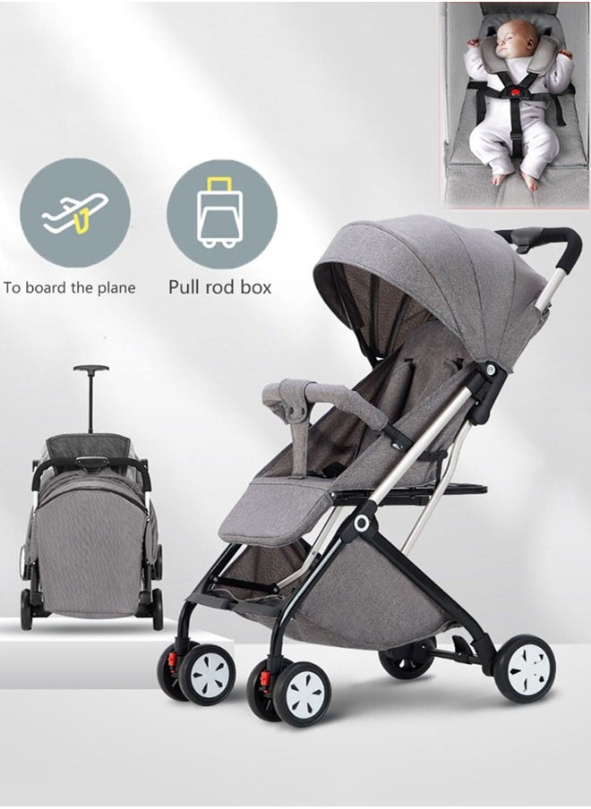 MissTiara Anbeini Baby Stroller, 2 in1 Lightweight Toddler Travel Stroller for Airplane,Umbrella Stroller,High Landscape Bassinet Pram for Infant & Toddler,5-Point Harness,Adjustable Backrest,0-3years  - Image 1