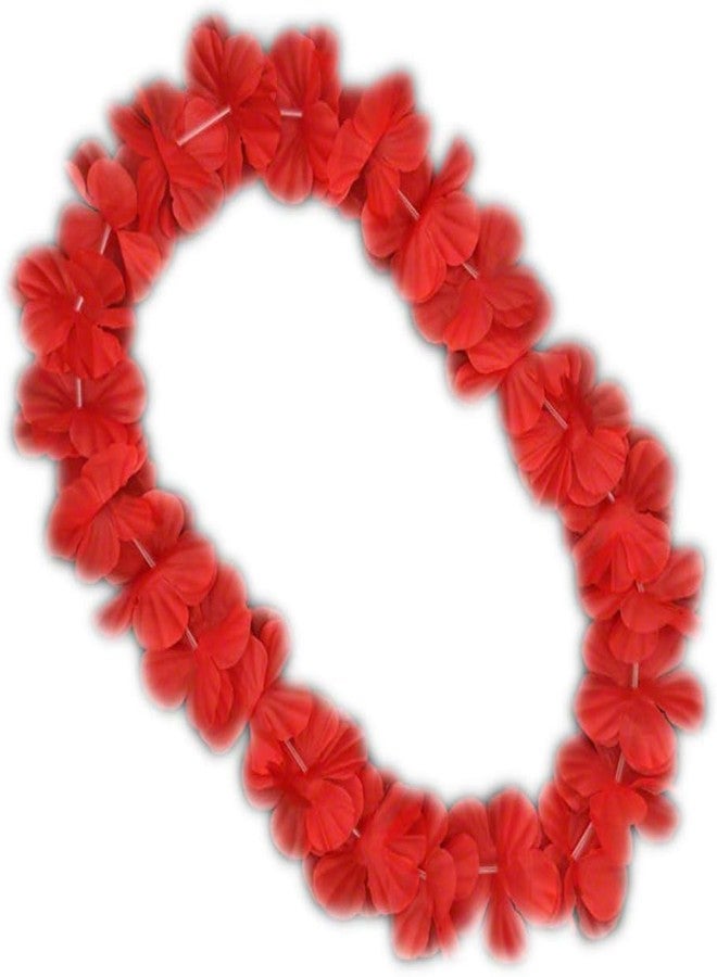 blinkee Satin Hawaiian Flower Lei Necklace with Red Accents - Hawaii Department - Image 3