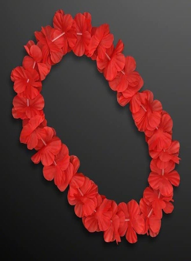 blinkee Satin Hawaiian Flower Lei Necklace with Red Accents - Hawaii Department - Image 5