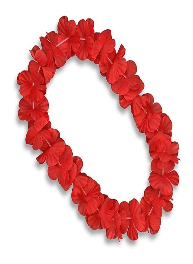 blinkee Satin Hawaiian Flower Lei Necklace with Red Accents - Hawaii Department - Image 1
