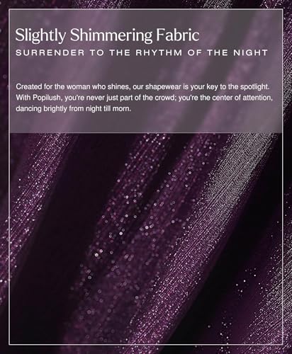 Popilush Women's Shapewear Maxi Dress Off The Shoulder Long Cocktail Party Formal Wedding Guest Dresses Purple - Image 5