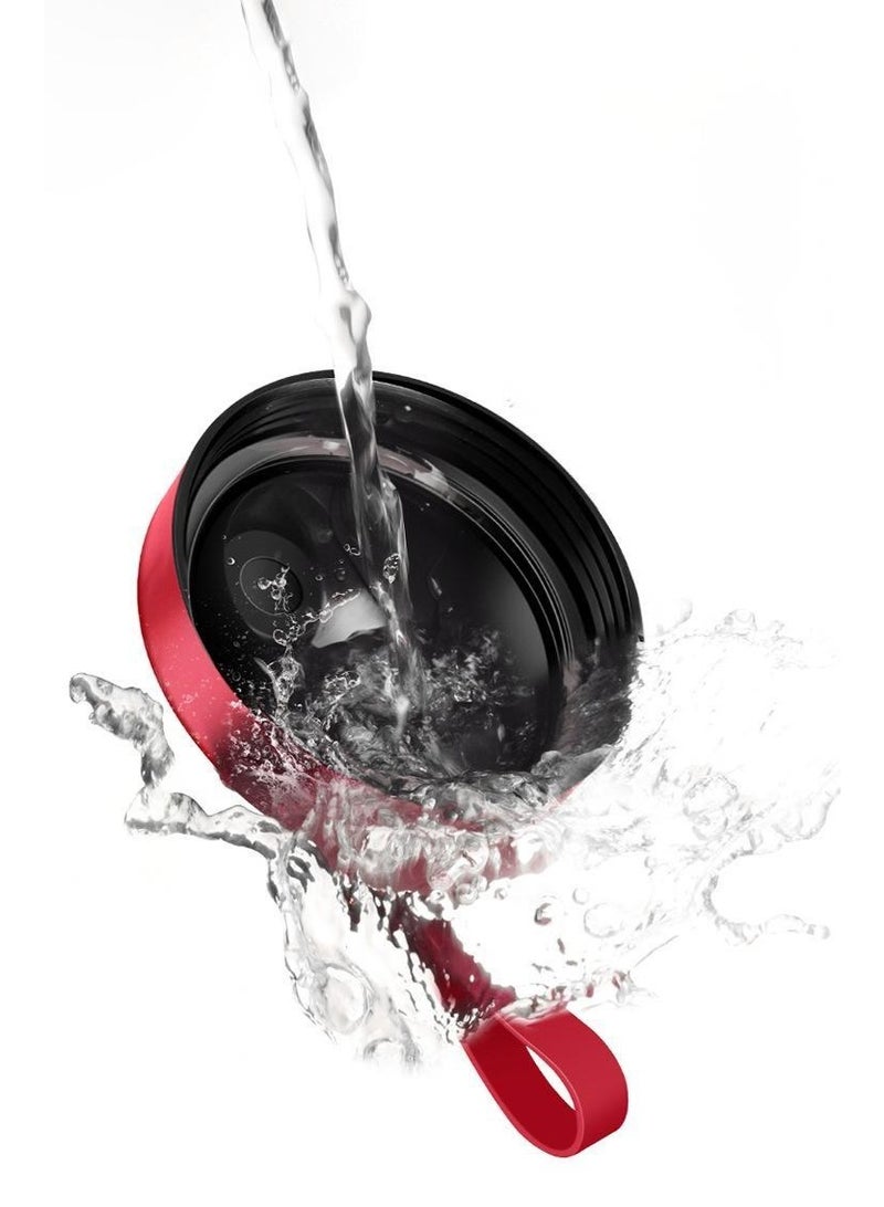 EFUMKE Protein Shaker Cup for Protein Mixes and Pre-Workout with Viewing Window, 304 Stainless Steel Shaker Cup Leakproof (Red 700ml) - Image 4