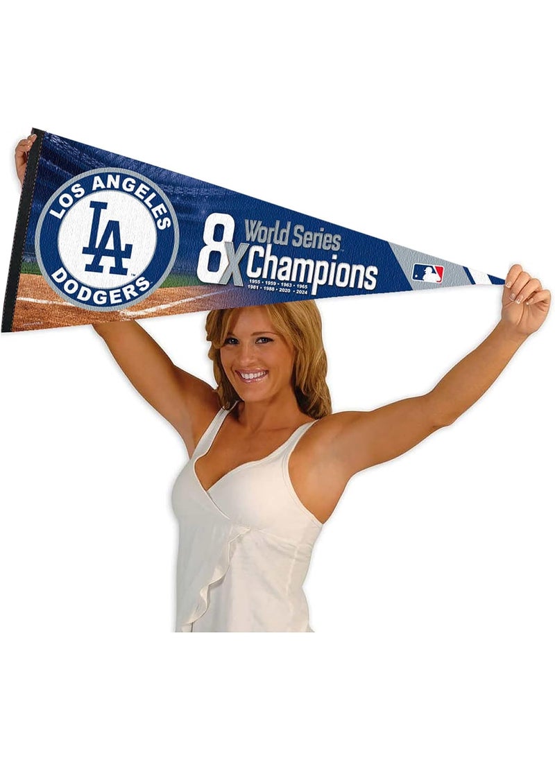 WinCraft WinCraft Los Angeles Dodgers 8 Time World Champions Soft Felt Pennant  - Image 4