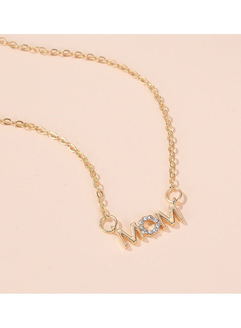 ساتينور قلادة الأبجدية الإنجليزية بسيطة لعيد الأم - Image 2