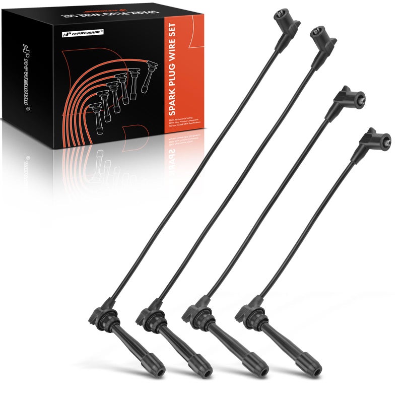 APremium Ignition Spark Plug Wires Set of 4 Compatible with Hyundai Accent 1997 20012005 Dodge Verna 20042006 Attitude 20062011 14L 15L 16L DOHC