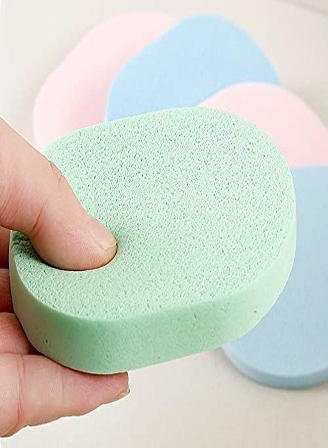 5s Production 4pcs Multicolor Women’s Face Cleansing Sponge Makeup Removing Facial Puff Deep Cleansing Pad for Dry & Wet Use - Image 2