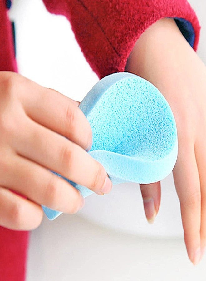 5s Production 4pcs Multicolor Women’s Face Cleansing Sponge Makeup Removing Facial Puff Deep Cleansing Pad for Dry & Wet Use - Image 4