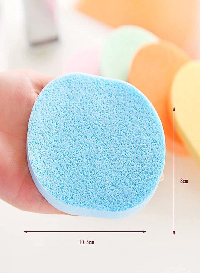 5s Production 4pcs Multicolor Women’s Face Cleansing Sponge Makeup Removing Facial Puff Deep Cleansing Pad for Dry & Wet Use - Image 3