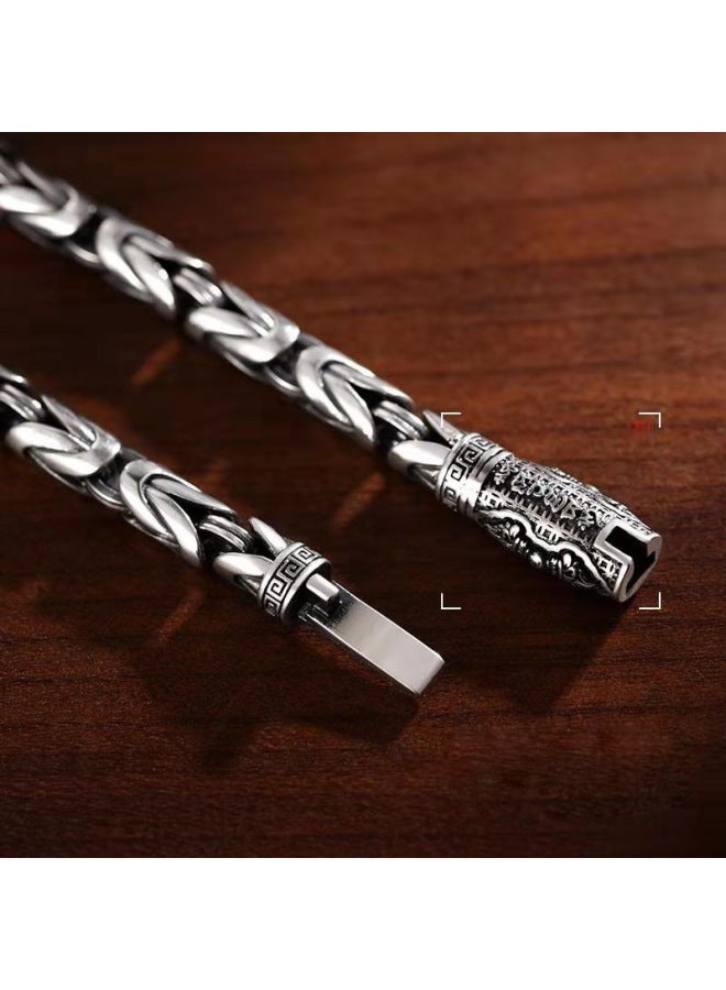 Men's Safe Woven Bracelet Personalized Vajra Trendy Hip-Hop Niche Thai Silver Bracelet - Image 5