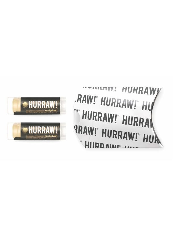 Hurraw! Sun Lip Balm (Zinc Oxide Protection, Broad Spectrum SPF 15, Tangerine, Chamomile), 2 Pack: Organic, Certified Vegan, Gluten Free. Non-GMO, All-Natural. Bee, Shea, Soy & Palm Free. Made in USA - Image 2