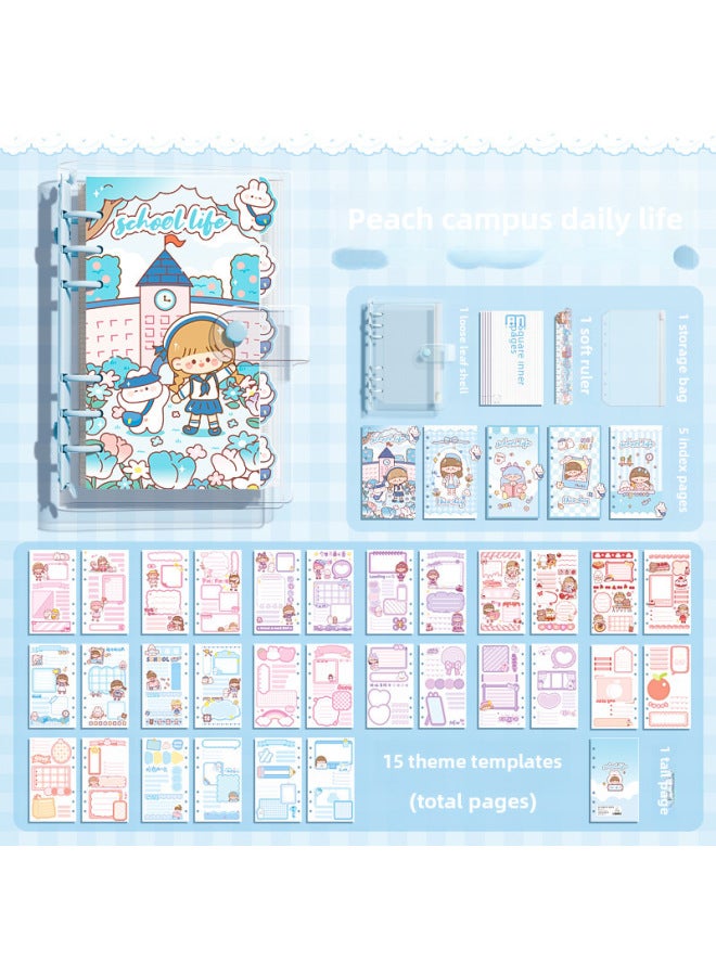 Kaba Bear Girls' Beginner's Notebook Loose-leaf Sticker Suit Cute Children's Notebook Handmade Tool Material Set - Image 1