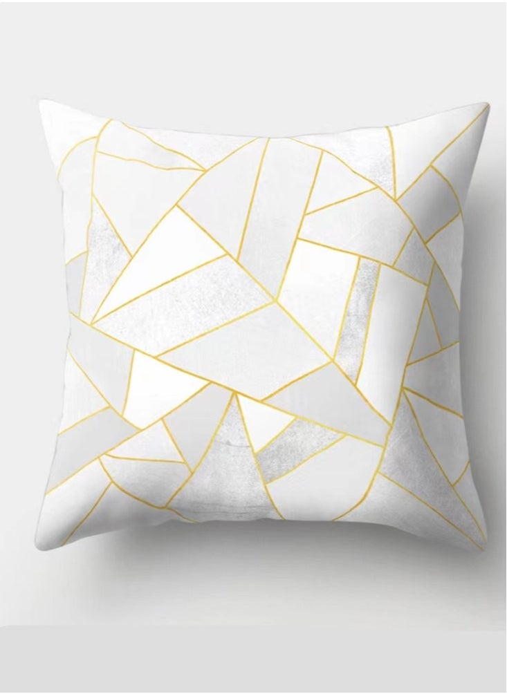 Kutis 4-Piece Home Decorative Pillow Covers Plush Throw Pillow Cover Off-White 45x45 Centimeter  - Image 2