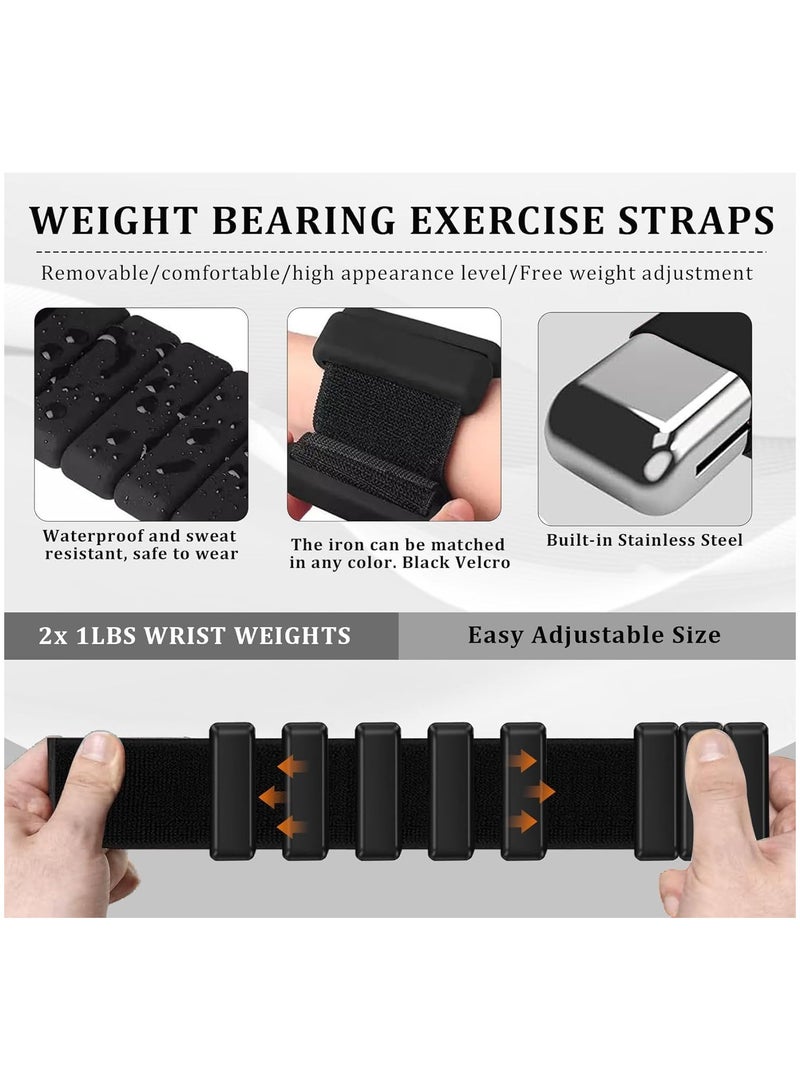 Generic 2 Pack Adjustable Wearable Wrist and Ankle Weights, wrist Weights 450g Each, Waterproof and Sweatproof, Silicone Hand Weights for Run,Yoga,Dance,Walk,Sports  - Image 2