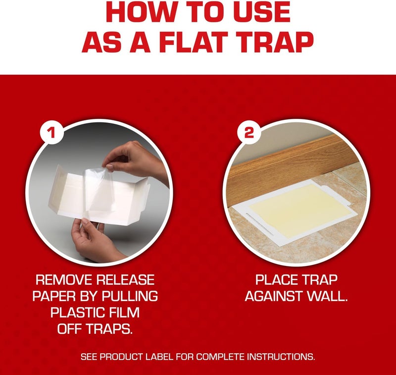 TOMCAT Glue Boards with Eugenol — Enhanced Stickiness for Mice, Cockroaches & Insects, Flat or Covered Use, Ready-To-Use, 4 Traps - Image 5