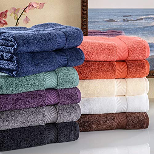 Superior Zero Twist 100% Cotton Bath Towels, Super Soft, Fluffy and Absorbent, Premium Quality Oversized Bath Towel Set of 2, White - Image 4